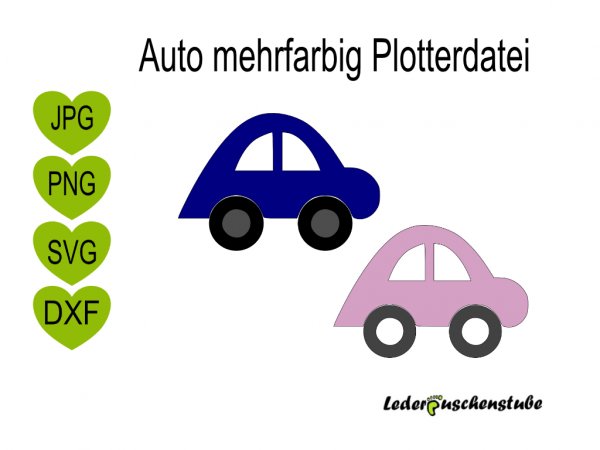 Beispielbild Plotterdatei Auto mehrfarbig